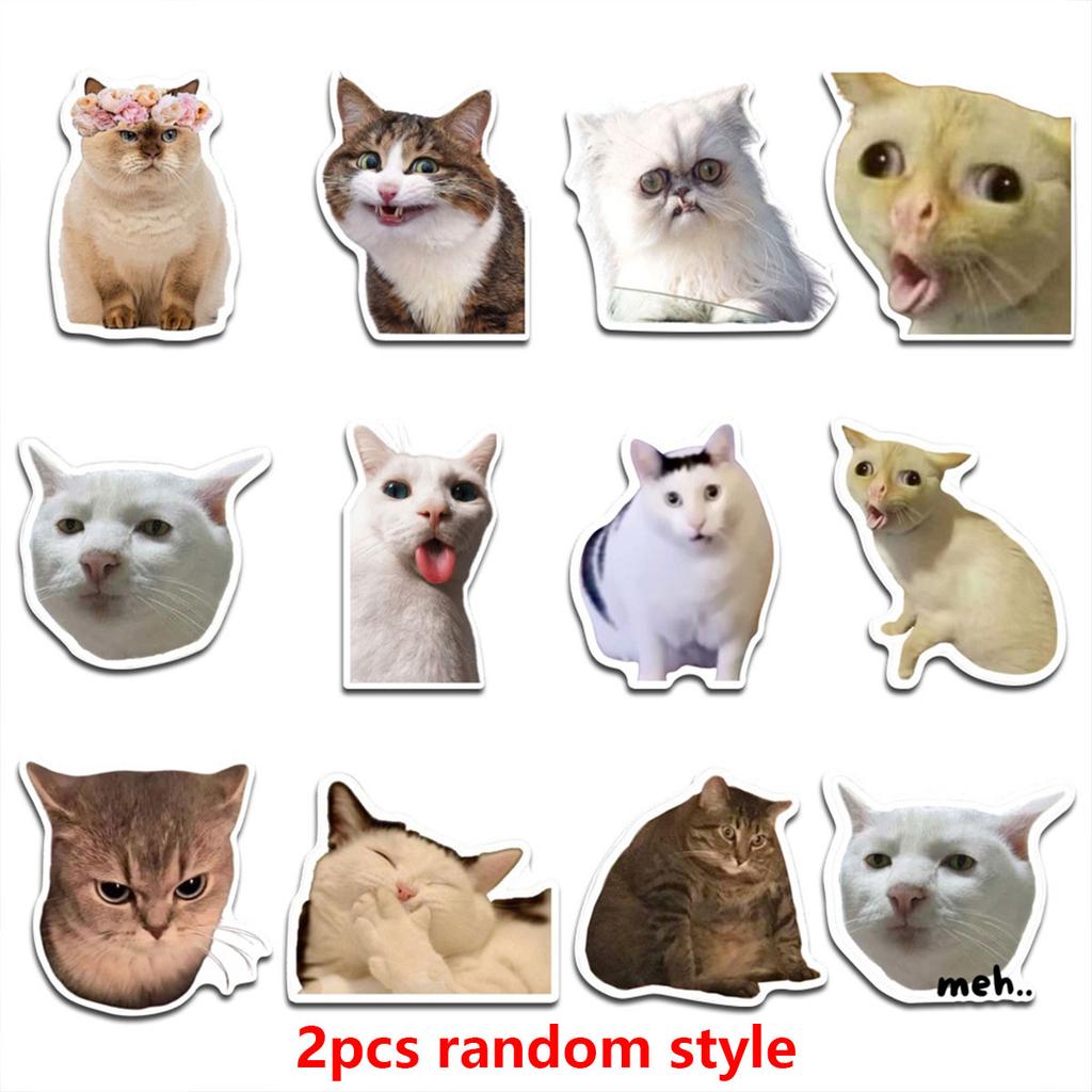 2/12 Pcs Funny Cat Fridge Magnets, Cute PVC Animal Refrigerator Magnet Set, Kitchen Home Decor Sticker, Easter Mother's Day Gift