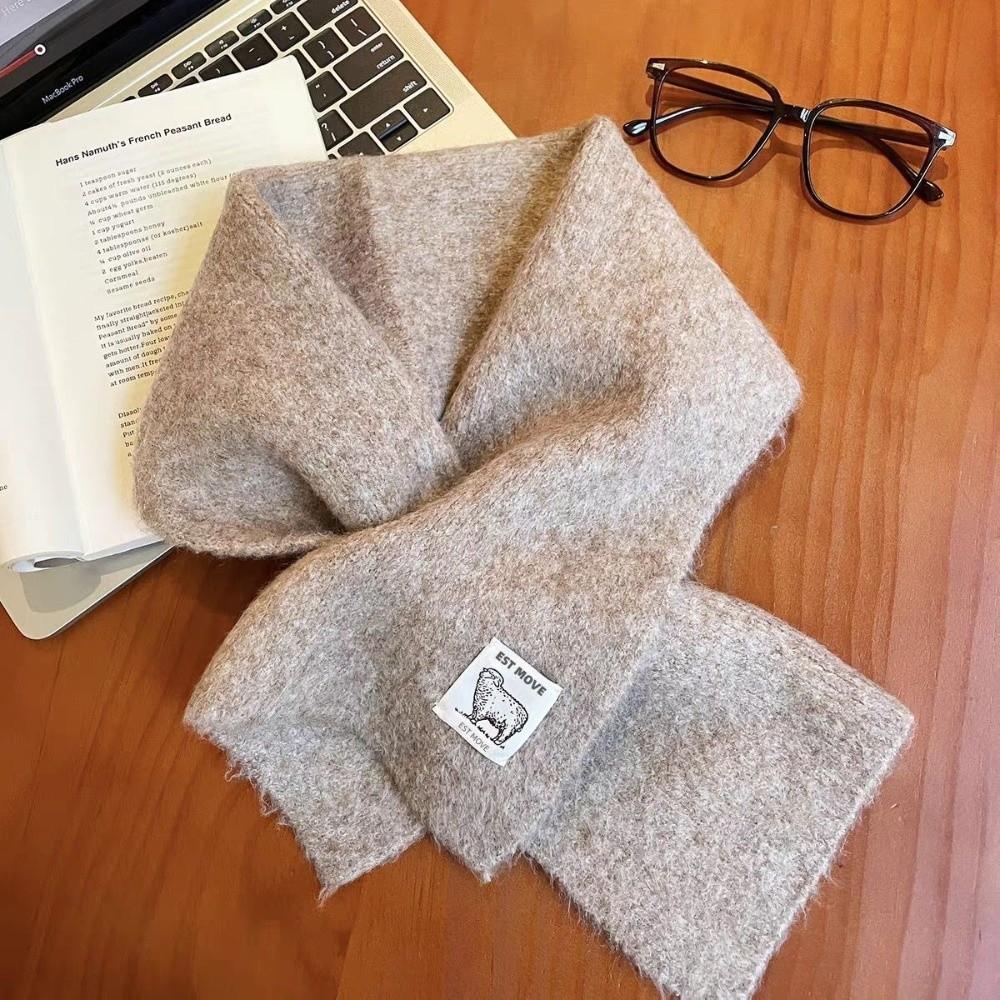 Fashion Design Cross Neck Scarf Soft Knitted Small Neck Scarves Autumn Winter Season