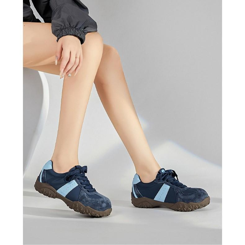 Retro leather German training shoes women's 2025 autumn new shoes platform-soled versatile casual little white shoes sports Forrest Gump shoes