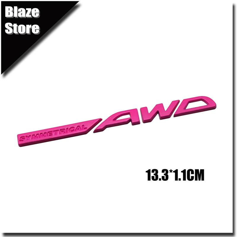 3D Metal Symmetrical AWD Badge Car Tailgate Car Sticker For BRZ XV Outback Forester Asahi Panther WRX Impreza