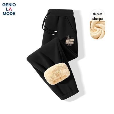 GENIOLAMODE Men's Fleece-Lined Winter Casual Jogger Pants