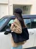Retro Solid Color Faux Suede Women's Shoulder Bags Fashi Versatile Ladies Underarm Bags Casual Large Capacity Female Tote Bag
