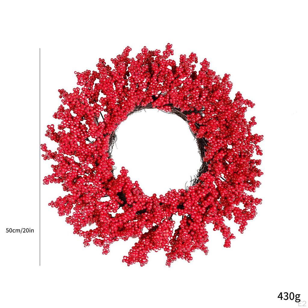 Roter Beerenkranz für die Haustür Künstliche Weihnachts-Winter-Weihnachtsdekoration Wand