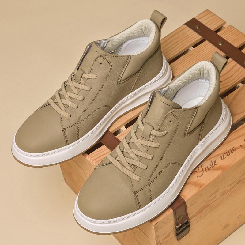 Pánská ležérní obuv z pravé kůže, vysoce kvalitní outdoorové tenisky, módní obuv pro řízení, chůzi a tenis, všestranná pánská skate obuv