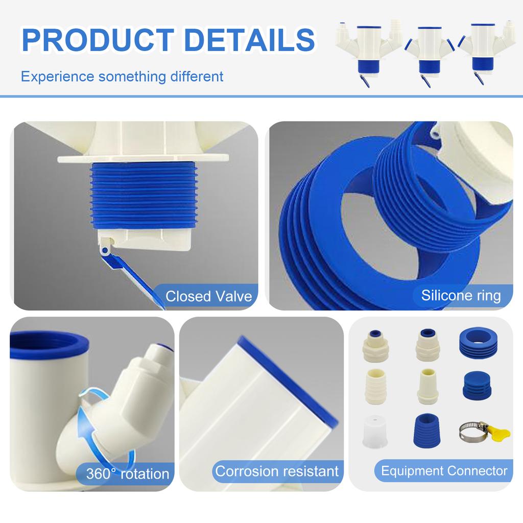 Not Smell Kitchen Drainage System ABS Sink Water Trap Kitchen Sink Drain Pipe Simple Install for Home & Restaurant Use