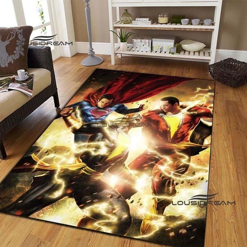 Dwayne Johnson Movie Carpets and Rug Black Adam Carpet Floor Mat Living Room Bedroom Large Area Soft Carpet Kids Room Rug