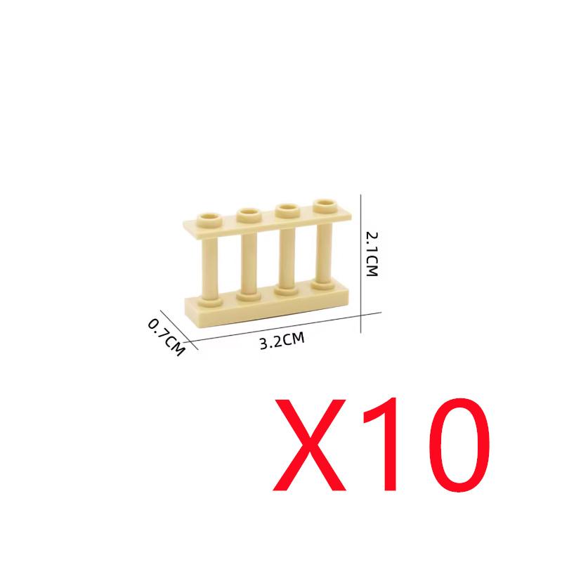 MOC City Architecture Building Blocks Basic Accessories Fences Stairs Houses Gardens Tree Trunks Bricks Compatible Toy Gift X031