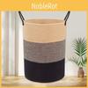 Rope Woven Cotton Storage Basket With Handles For Dirty Clothes Storage Home Use