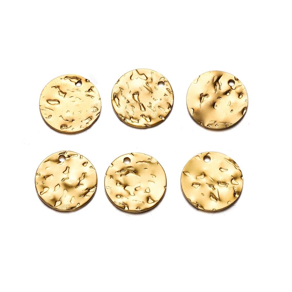 

20 шт./лот золотой цвет, подвески из нержавеющей стали, круглый кулон для DIY ожерелья, подвески, аксессуары для изготовления ювелирных изделий, поставки 8mm