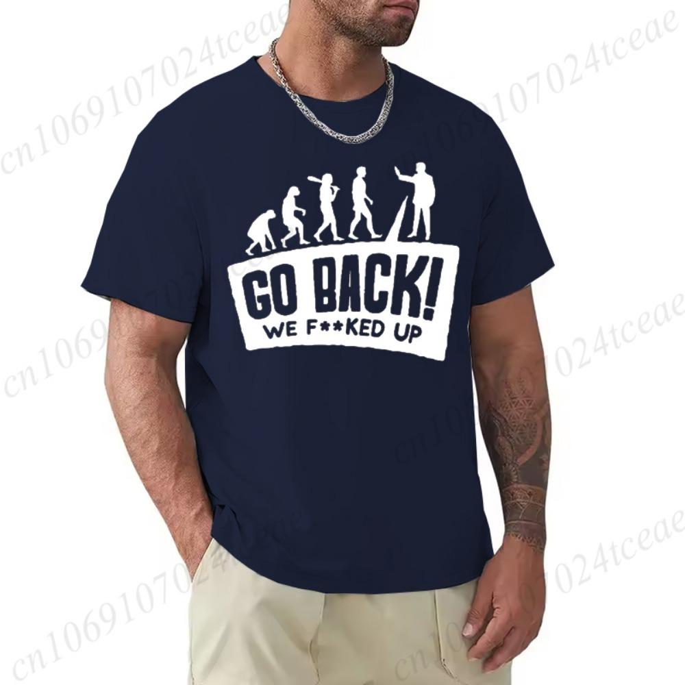 Evolution-Themen-Humor-Print Herren-T-Shirt Kleidung Übergroßes Humorvolles Grafik-T-Shirt für Damen Oberteile T-Shirts Hip Hop Streetwear