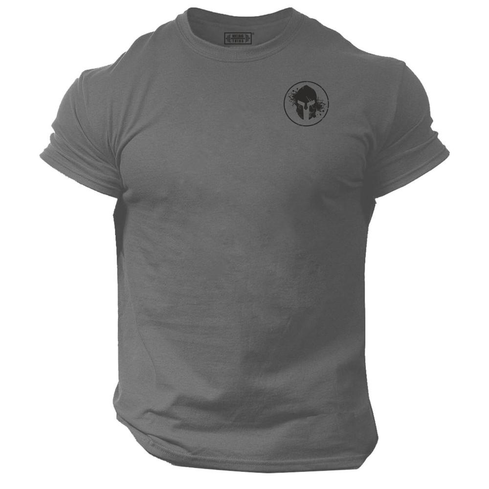 Blood Spartan T Shirt Pocket Gym Clothing Bodybuilding Training Workout Mma Top
