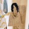 Woven Bag Women's New Trendy Fashion Beach Vacation Shoulder Bag Large Capacity Straw Bag