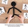 Stickman Toys Exercising Coordination Burr Free Black Basswood Material Educational Puzzle Toy for Above 3 Years Old