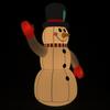 VidaXL Bonhomme de neige gonflable avec LED 120 cm, figurine gonflable, décoration de fête de Noël, décoration gonflable, 345363