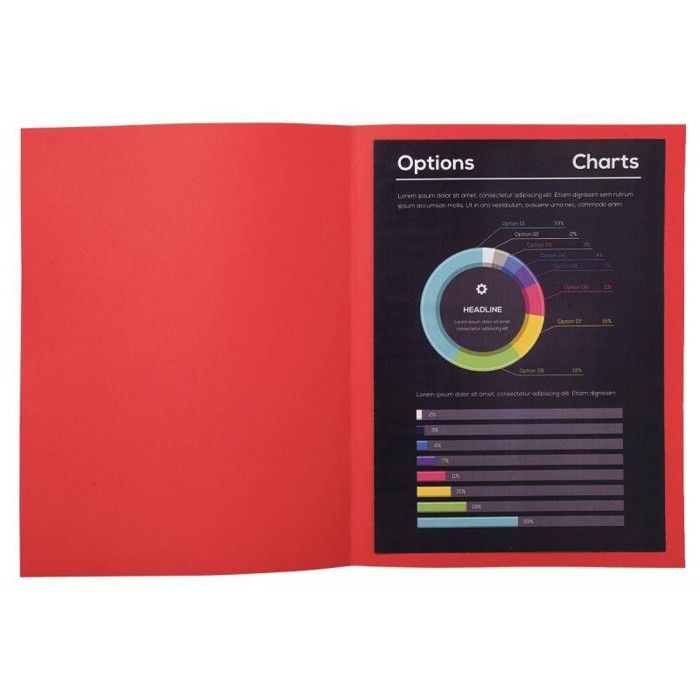 Chemises - Exacompta - 210012E - Paquet de 100 - Papier 220g - Rouge - A4