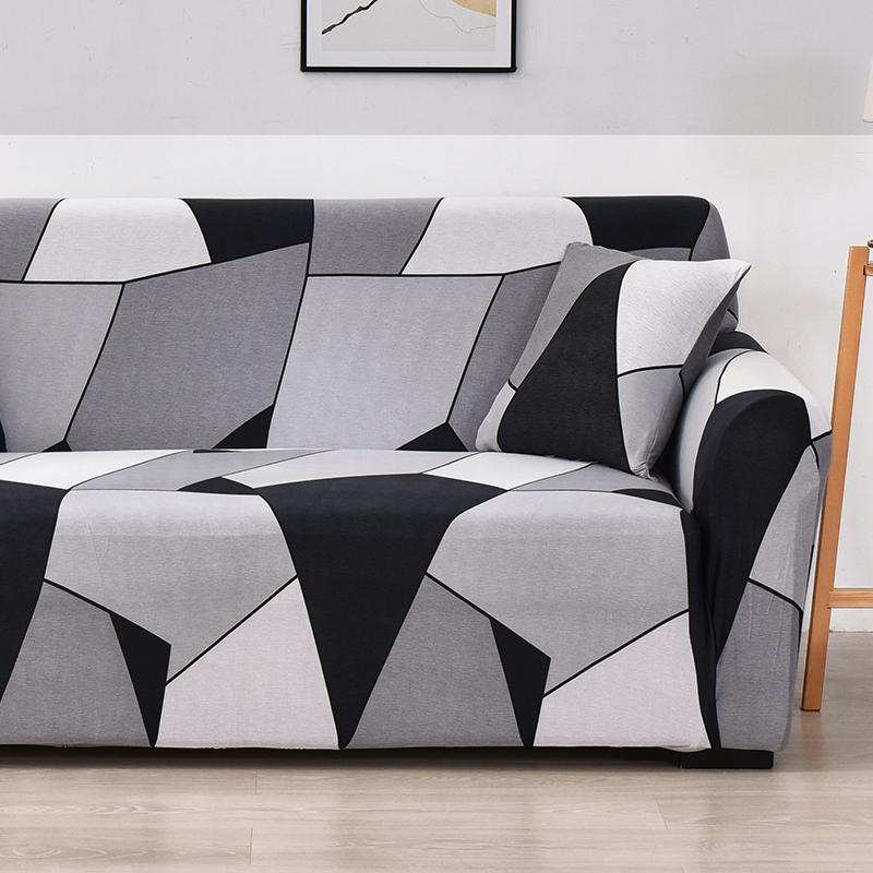 Lattice Printed Sofa Cover for Living Room Pet Kids Stretch Elastic Couch Cover for L Shape Sectional Furniture Protector