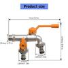 Torneira de Jardim Dupla Saída 1/2 polegada e 3/4 polegada Válvulas Torneira de Água Dupla Conexão de Mangueira Fita Veda Rosca Vedação por Rolo Conexão Dupla