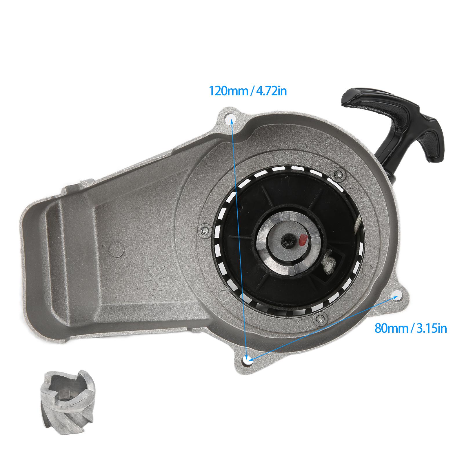 

Ручной стартер с сердечником из алюминиевого сплава подходит для 2-тактных карманных мотоциклов 47cc 49cc, мини-байков, внедорожных мотоциклов серый