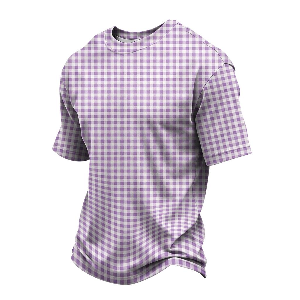 T-shirt da uomo a maniche corte con scollo rotondo ad asciugatura rapida, Maglietta in rete leggera e traspirante, Top con stampa per festival