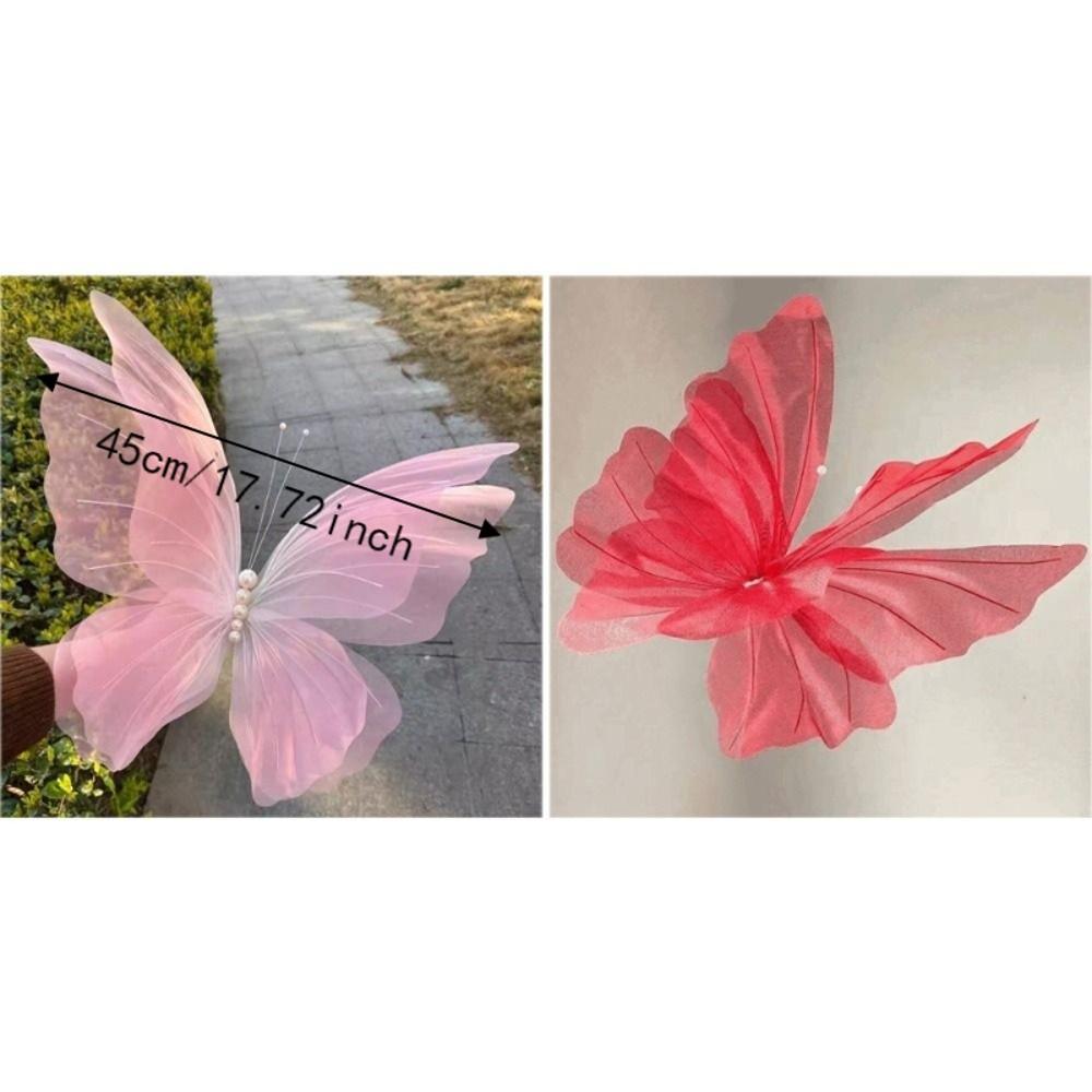 3D Texture Christmas Tree Butterfly Decoration Realistic Large Artificial Butterfly Pendant Simulated Artificial 3D Butterfly
