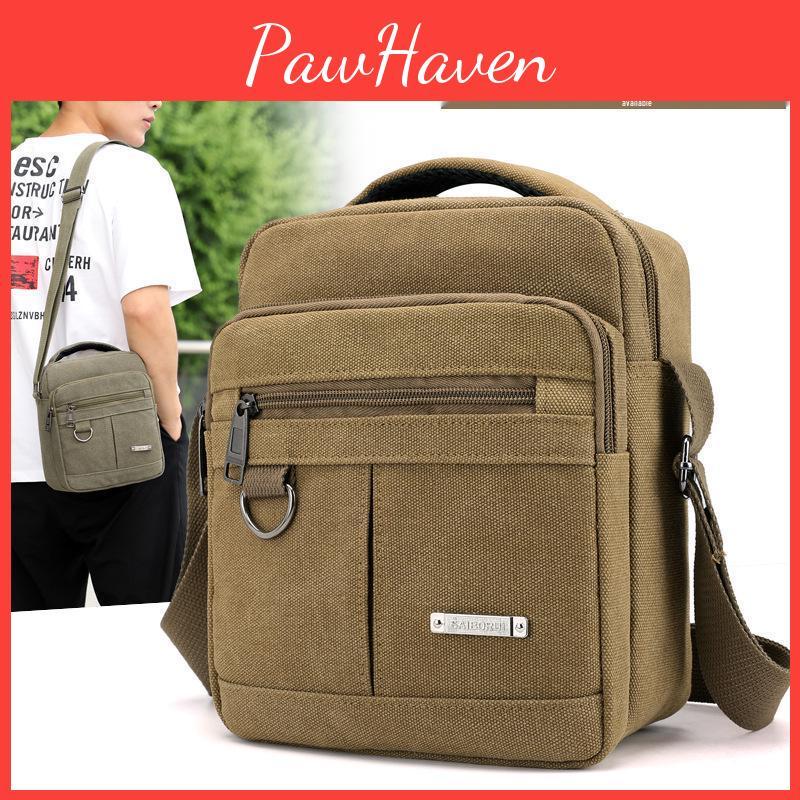 Mens Wearresistant Crossbody Bag Canvas For Outdoor Sports