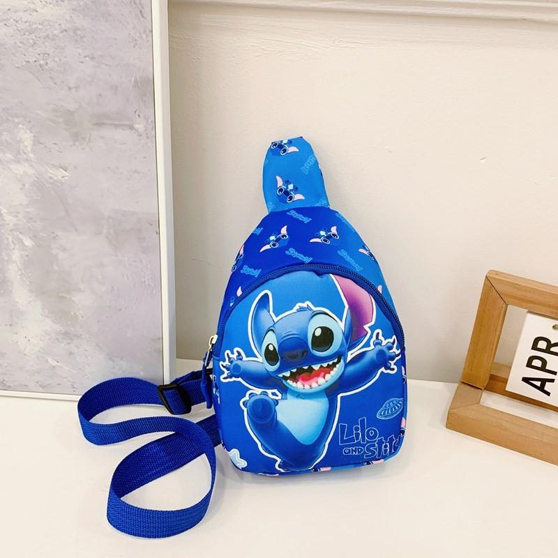 

Сумка-трансформер с нагрудным дизайном, обеспечивающая большое пространство для хранения, идеально подходящая для школы Stitch Blue