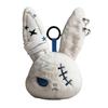 Bag Charm Gothic Black Bunny Plush Keychain Kawaii Rabbit Pendant Purse Accessory Backpack Hanging Decor