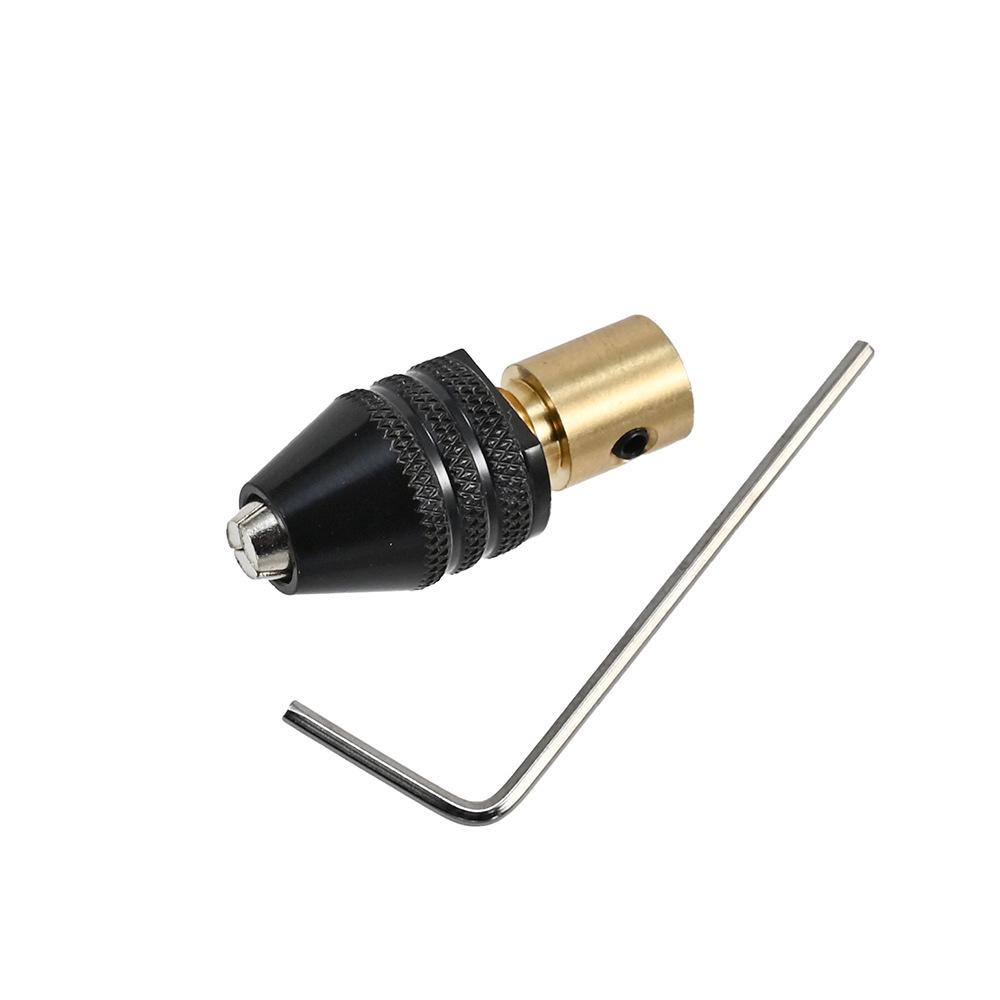Compact Self-Tightening Drill Chuck, Brass, 2.35/3.175mm Shaft, DIY 0.3-3.2mm