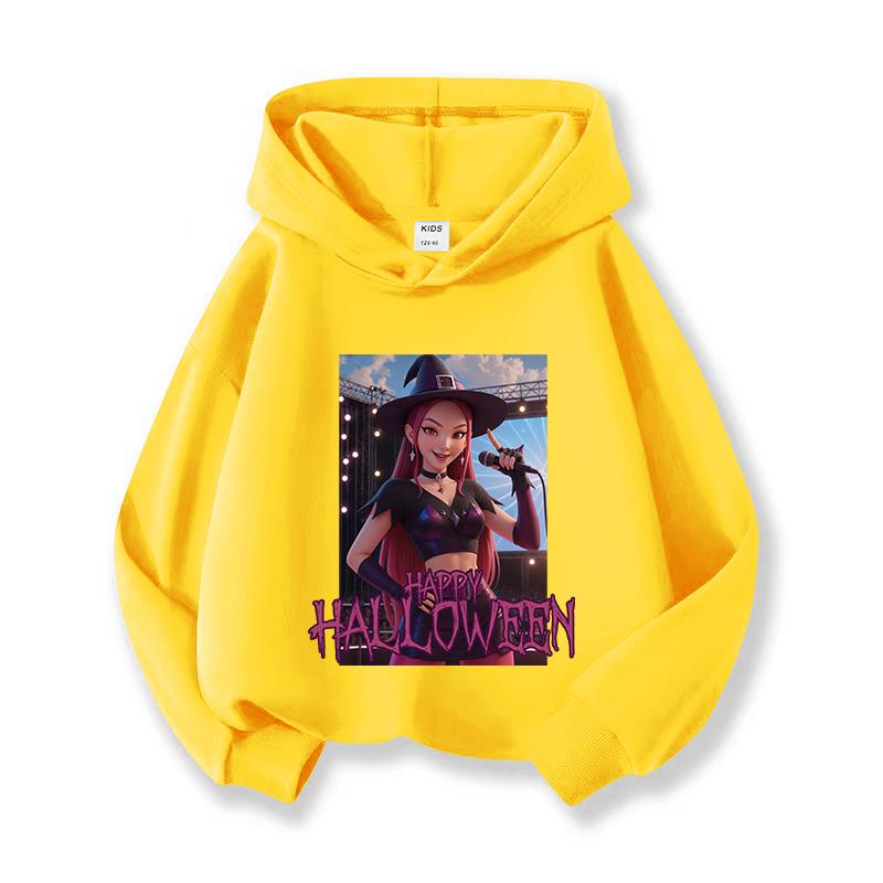 KPOP Children Hoodie Korean Style Halloween Gift Boys Girls Warm Outerwear Autumn Winter 2025 Y2K Fashion Trendy