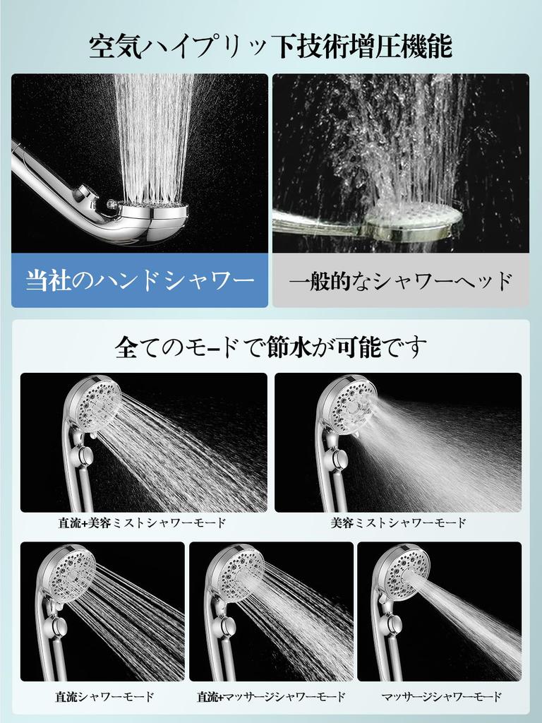 Blasendusche Reisblasen Wasser Chlor 6 Wasserfluss Handheld Wasser Wasser Haut Haarporen Kraftvoller Nebel Dusche Nano Wärme Glänzend Einfach
