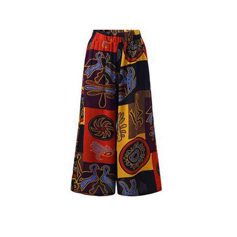 Ethnic Style Wide-leg Pants Women's Yoga Harem Pants Gypsy Hippie Thai Bohemian Palace Pants Waist Aladdin Women's Pants