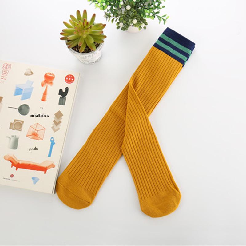 Children's Versatile Knee-High Cotton Socks - Spring & Autumn Styles for Boys & Girls.