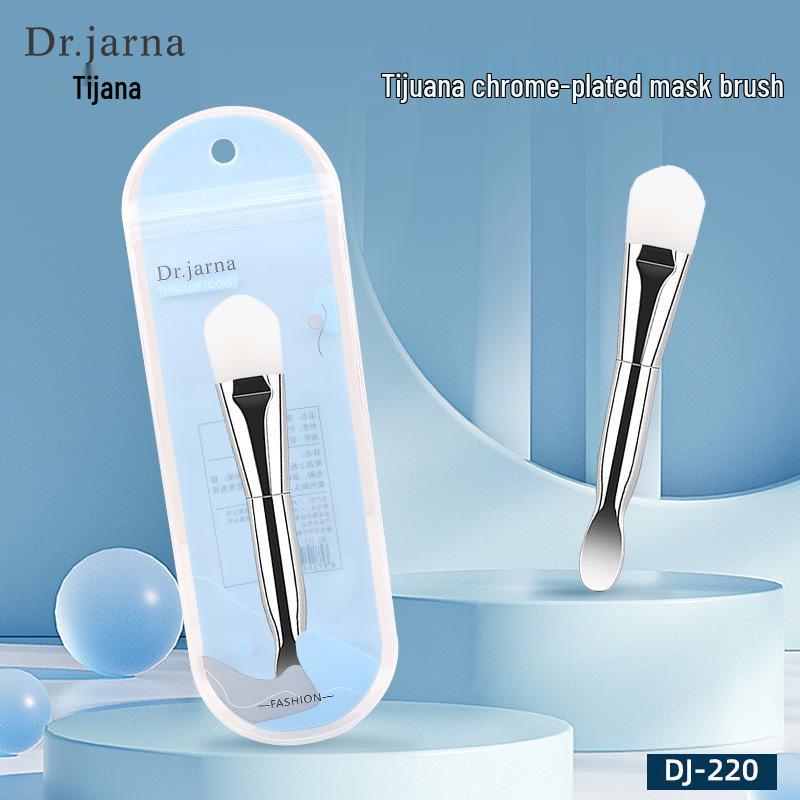 

Chrome-Plated Dual-Ended Mask Brush and Scoop Applicator, Soft Bristles, DJ-220
