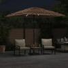 Vidaxl Parasol Ogrodowy Z Led, Stalowy Słupek, Brązowy, 248X248X248 Cm