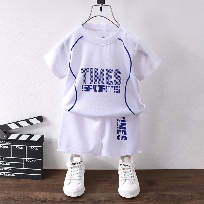 Childrens Sport Set With Short Sleeve Tshirt And Short Pants For Active Kids