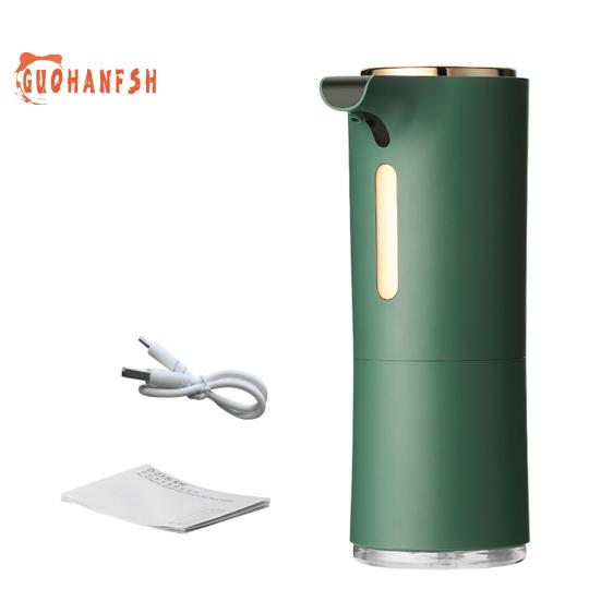 

Автоматический дозатор мыла с датчиком, большая емкость, перезаряжаемый через USB, интеллектуальная индукция, вспенивание, дозатор мыла для рук USB Charging зелёный