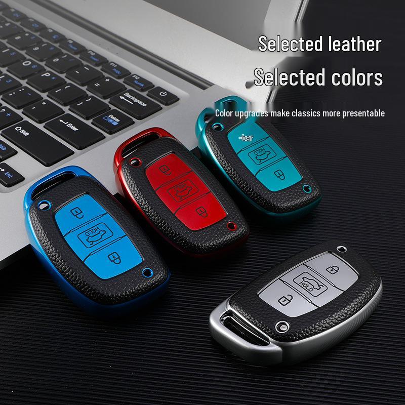 Nyckelfodral med läderstruktur för Hyundai Mistra, Elantra, ix35, Tucson, ix25