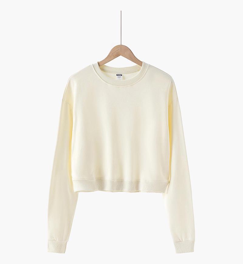 Women's Petite Loose Round Neck Pullover Sweatshirt - Japanese Korean Style, Spring/Autumn 2025 Collection