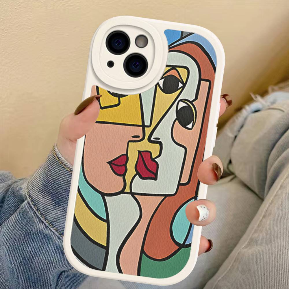Picasso Abstract Art Phone Cover For IPhone 11 12 13 14 15 16 Pro Max Mini Plus Soft Leather Case