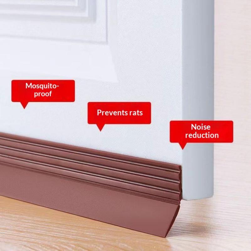 Door Bottom Seal Strip 1M Thickened Self Adhesive Silicone Soundproof Dustproof Easy Install for Apartment Door Gap Filler