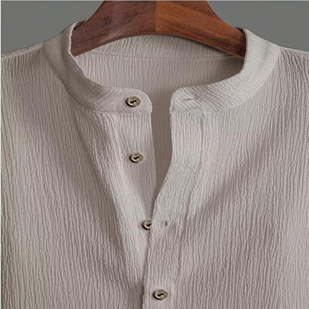 Mens Line Shirt Collarless T- Shirt for Mens Half Sleeve Tshirt for Men (Available in Plus Sizes)
