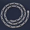 New Arrival 7mm Figaro Link Chain Cuban Style Iced Out Cubic Zirconia Necklace