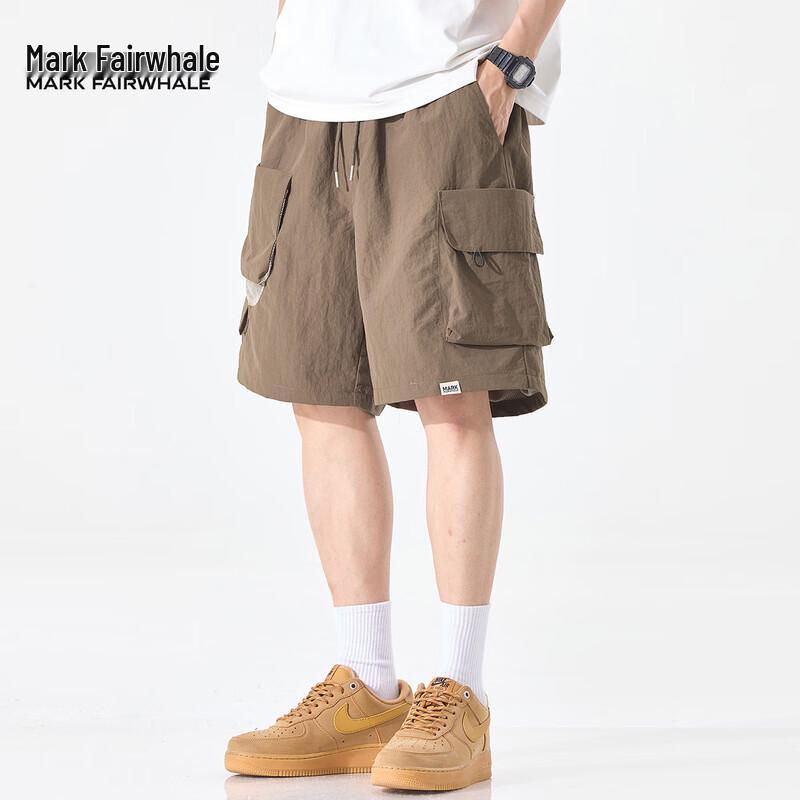 Mark Fairwhale Men's Ice Silk Loose Fit Cargo Shorts
