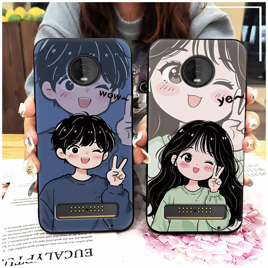 Cartoon Stoßfestes Handyhülle Für MOTO Z4 Play Graffiti Modedesign Wasserdicht Schmutzabweisend Anti-Knock TPU Langlebig