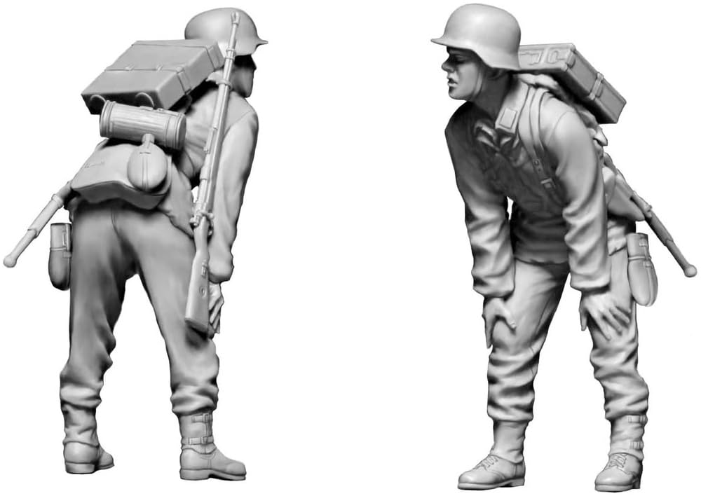 Master Box German Tank Commander 4 Infantrymen Gun Mount is Over Plastic Model MB35218 1/35 + 1944-45 "The There!"