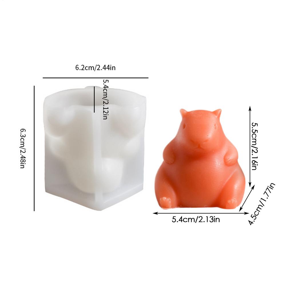 

Animal Candle Molds 3D Capybara Molds For Epoxy Resin Non Stick Crafts Maker Tool For Clay Resin Chocolate Soap Cement Wax