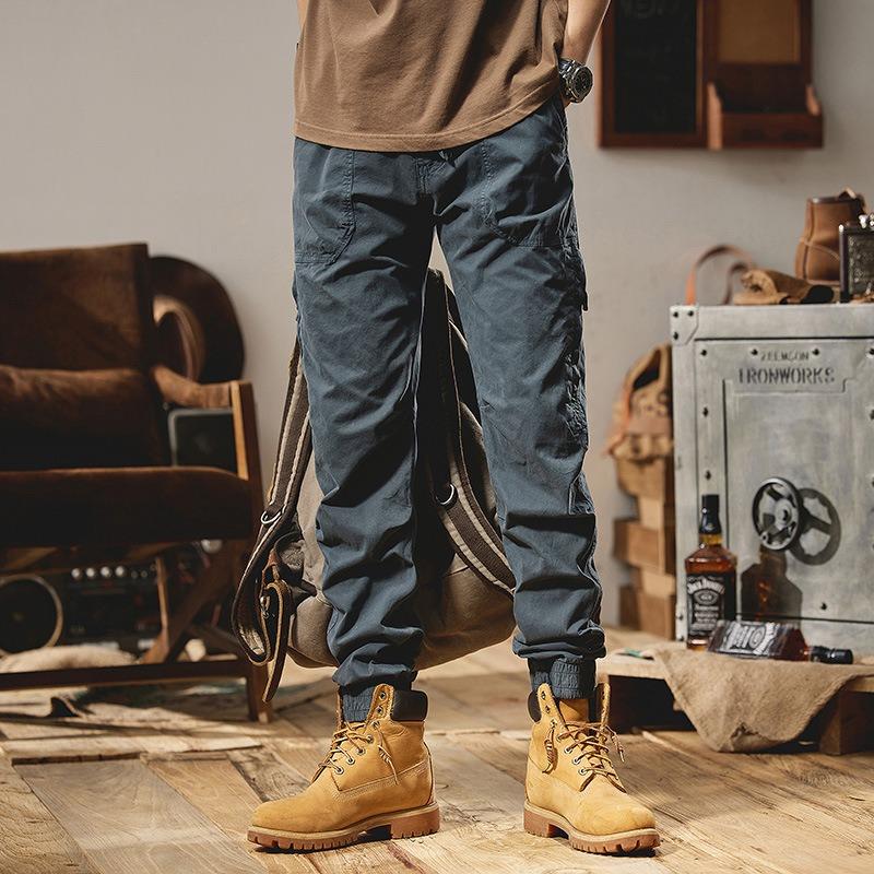 New Overalls Men's High-end Men's Casual Pants Trendy Pants Loose Fashion Retro Men's Clothing