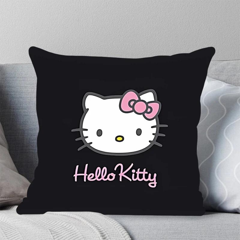 Sell Well New Square Pillow Bedroom Pillow Cover Sofa Living Room Office Leisure Cushion Hello Kitty Pillowcase Home Decor 45x45