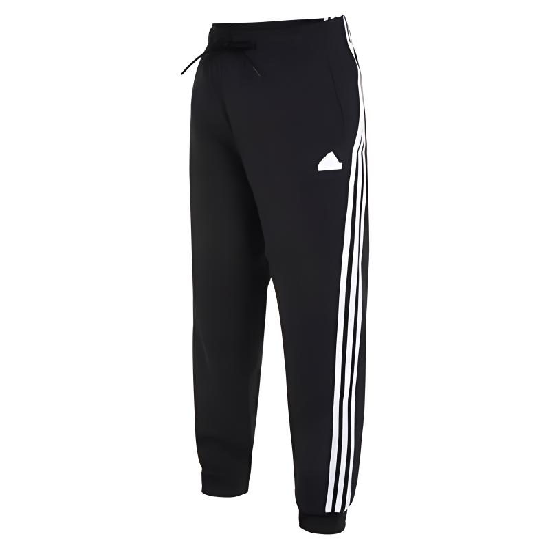 Adidas Three-Stripe Color-Block Logo Knit Joggers Women Bottoms Black IT6339