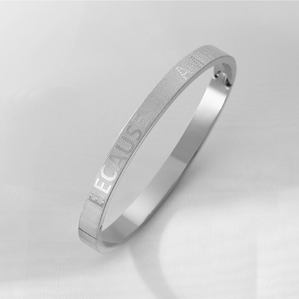 New titanium steel bracelet creative corrosion blessing grid pattern buckle couple bracelet stainless steel decoration